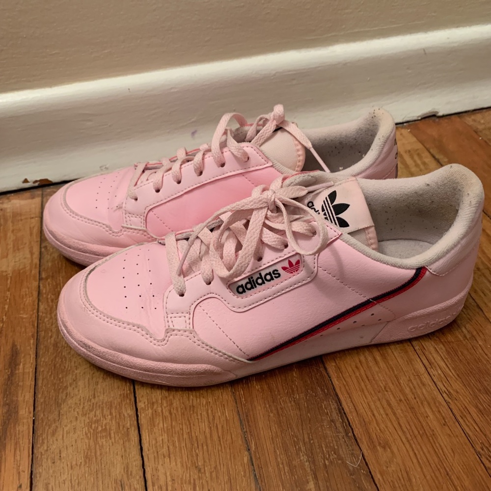 Adidas continental clear pink sneakers